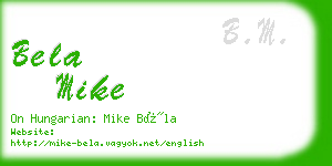 bela mike business card